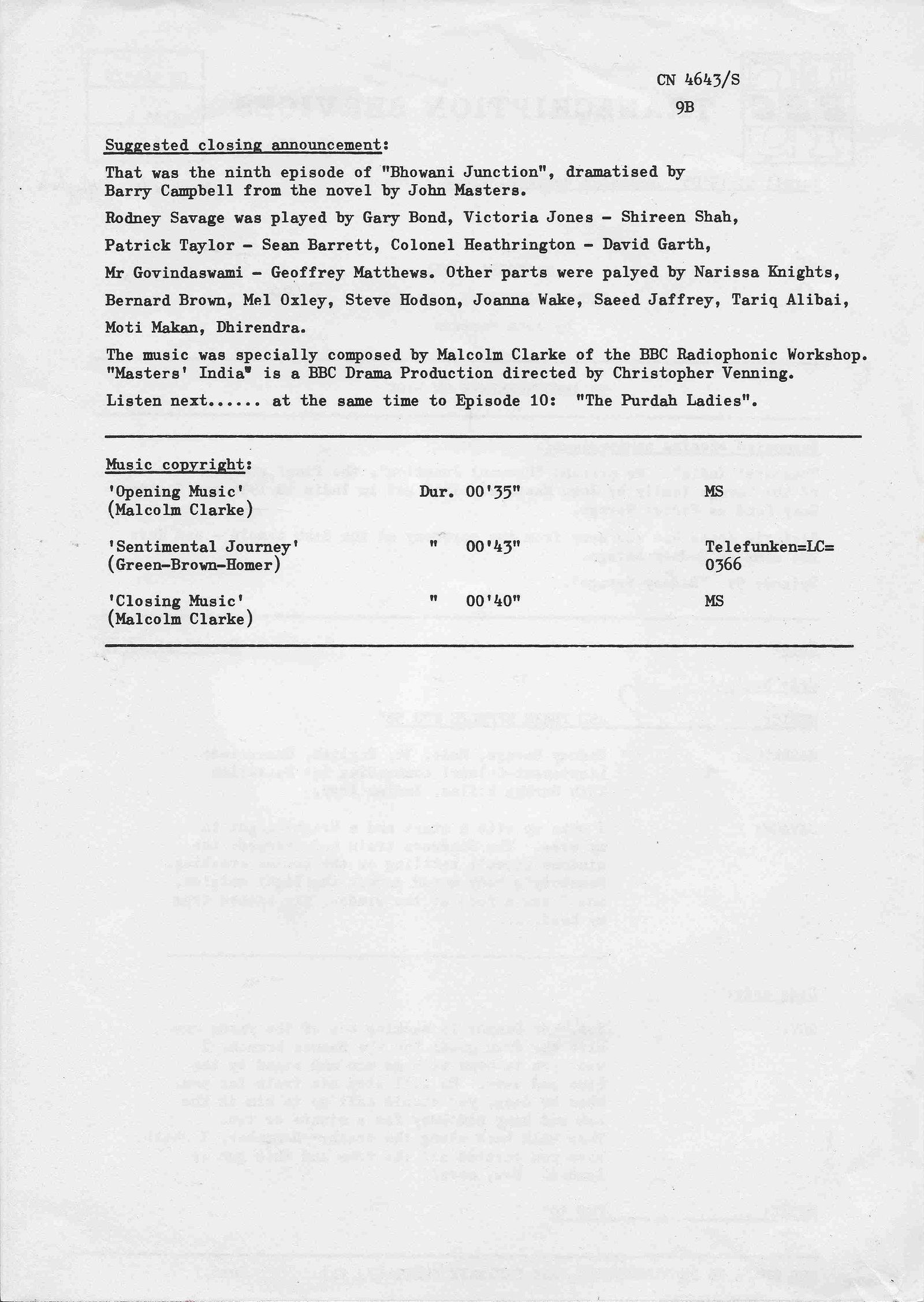 Inserts from CN 4643 S 5